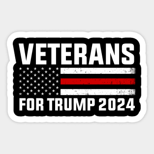 Veterans for Trump 2024 Sticker